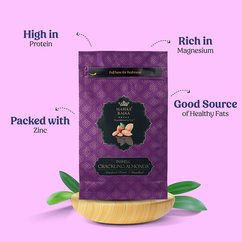 MahaaRajaa Premium Inshell Crackling Almonds 300gm