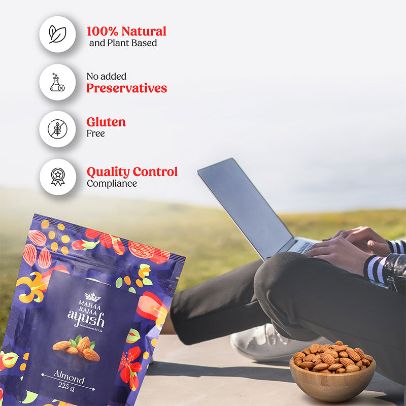 MahaaRajaa Ayush Almonds 225gm
