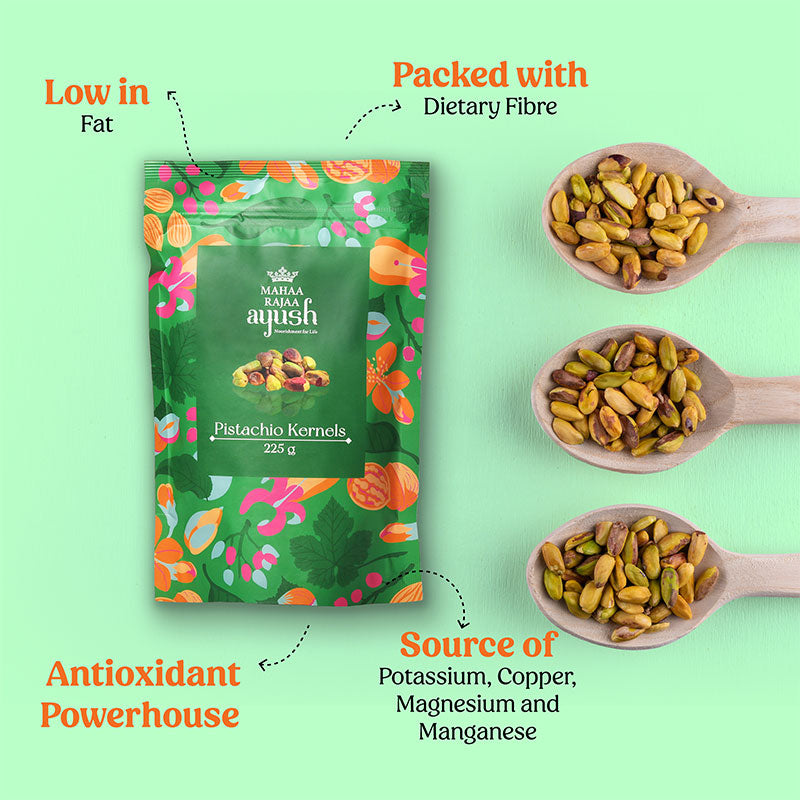 MahaaRajaa Ayush Pistachio Kernels 225gm