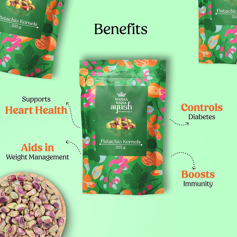 MahaaRajaa Ayush Pistachio Kernels 225gm
