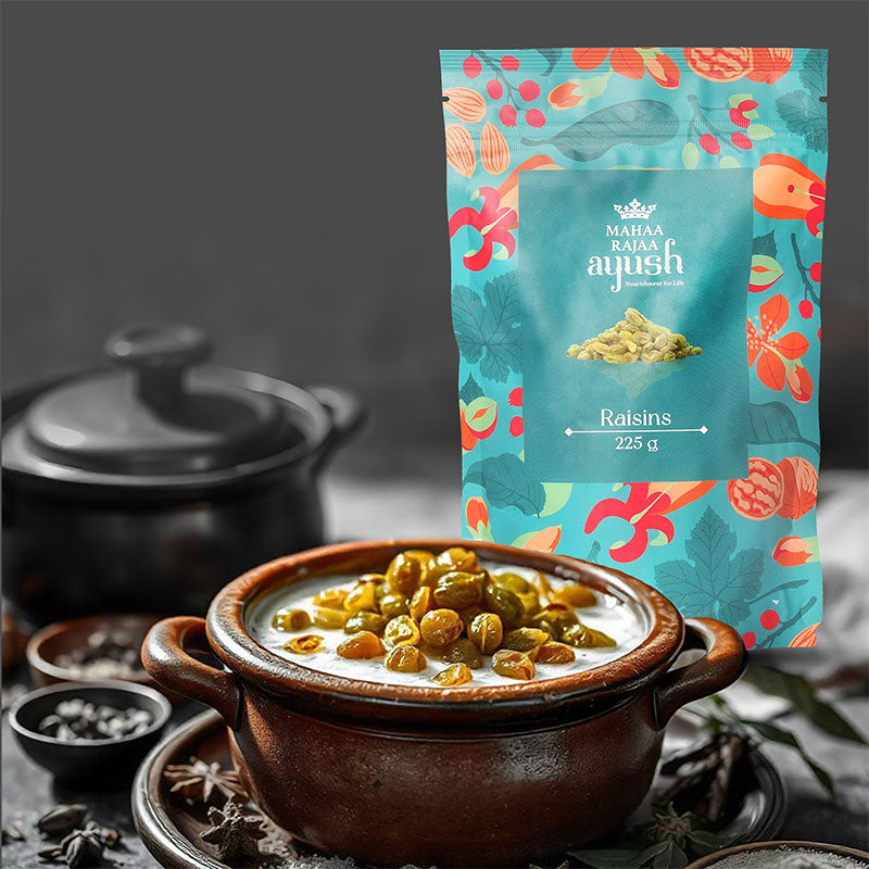 MahaaRajaa Ayush Green Raisins 225gm