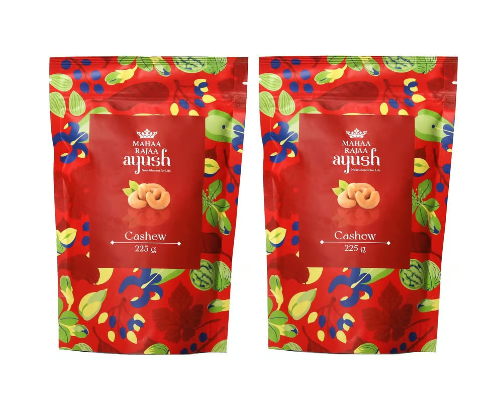 MahaaRajaa Ayush Cashews 225gm (Pack of 2)