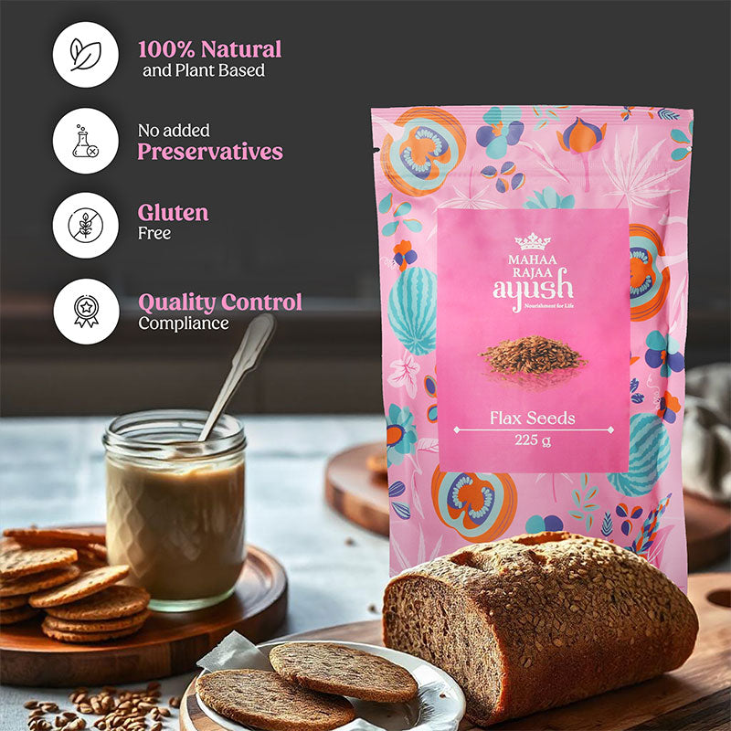 MahaaRajaa Ayush Flax Seeds 225gm
