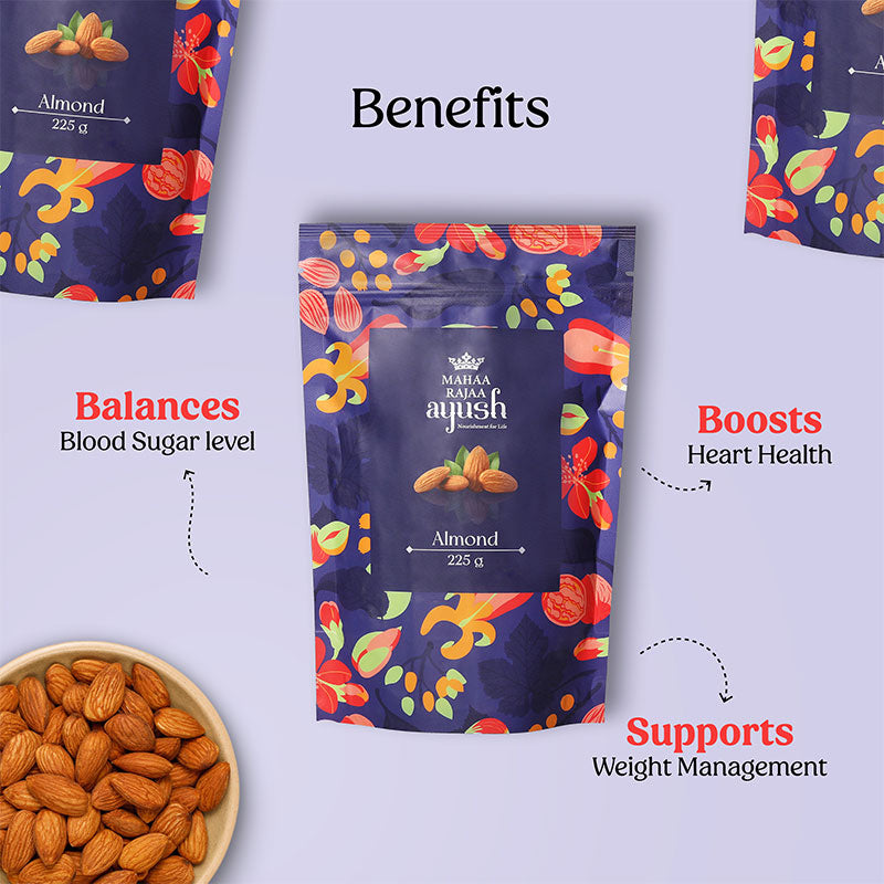 MahaaRajaa Ayush Almonds 225gm