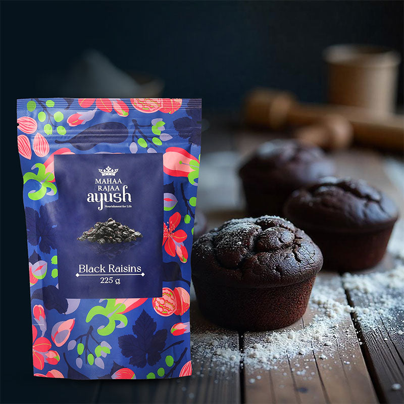 MahaaRajaa Ayush Black Raisins 225gm