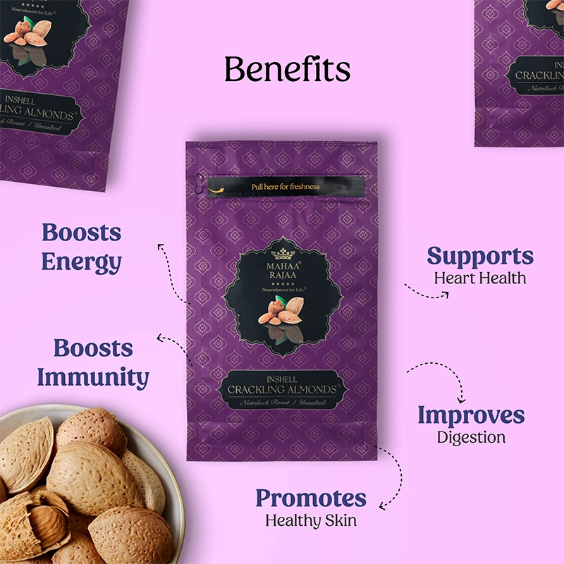 MahaaRajaa Premium Inshell Crackling Almonds 300gm
