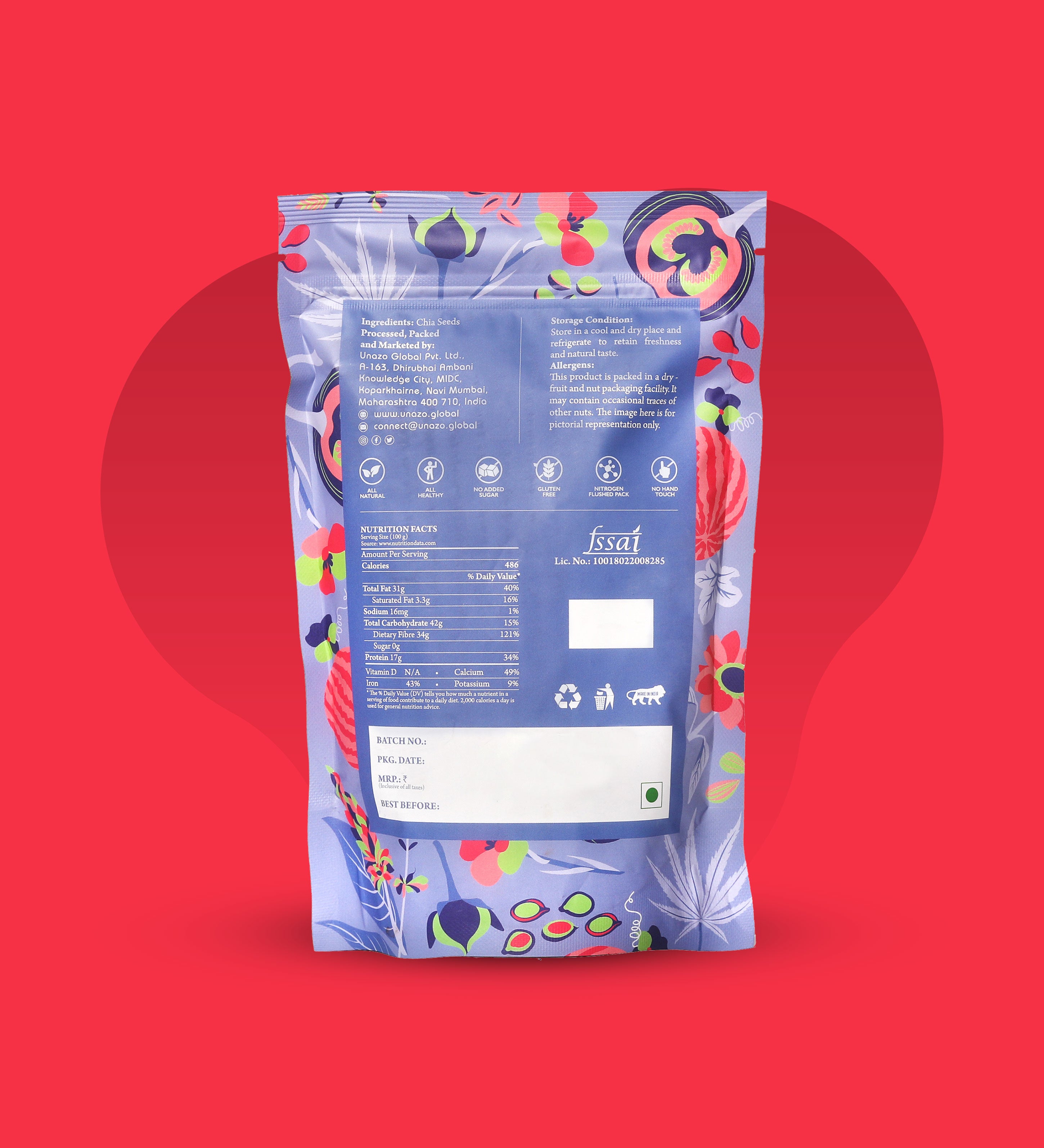 MahaaRajaa Ayush Chia Seeds 225gm (Pack of 2)