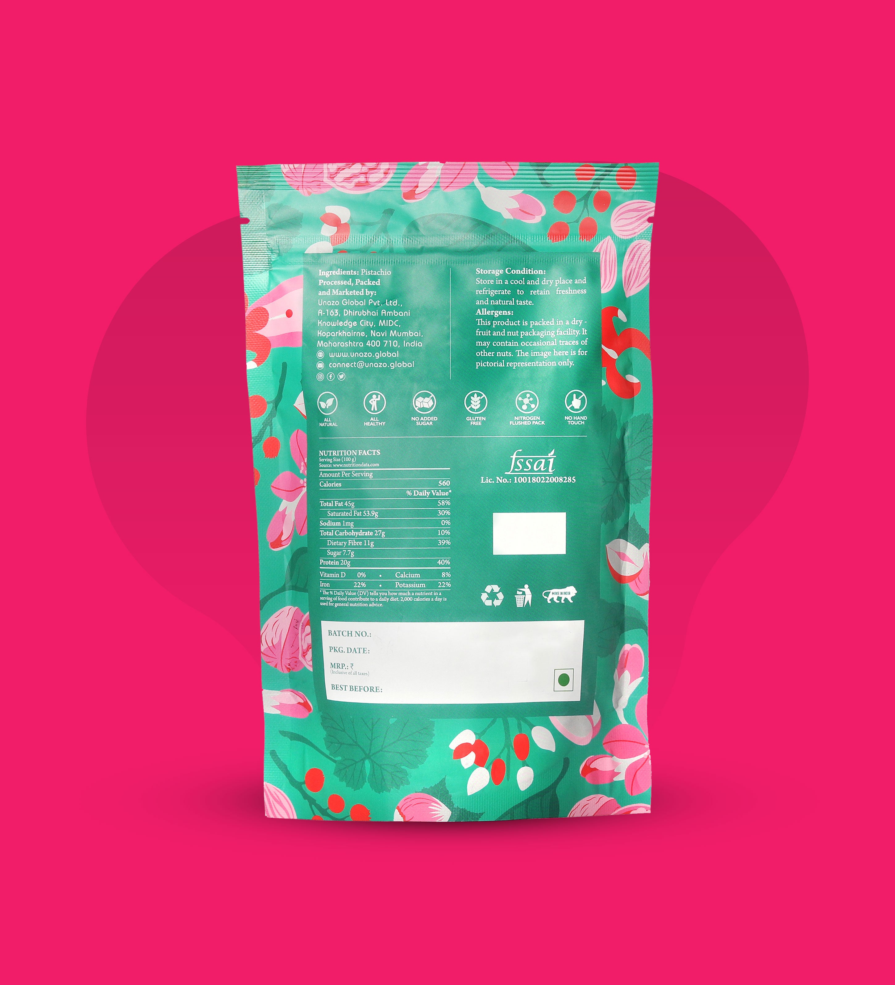 MahaaRajaa Ayush Pistachios 225gm (Pack of 2)