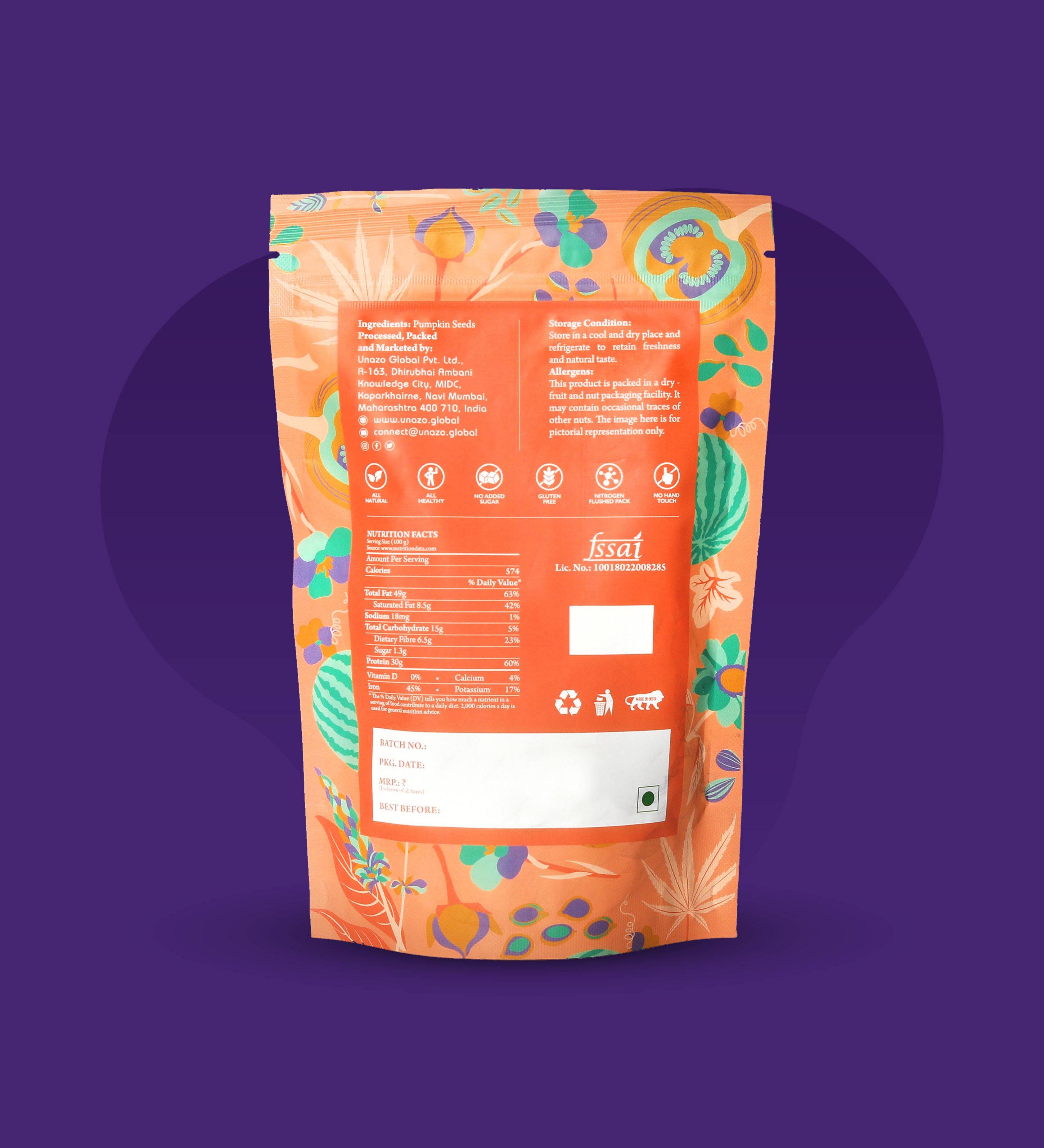 MahaaRajaa Ayush Pumpkin Seeds 225gm (Pack of 2)