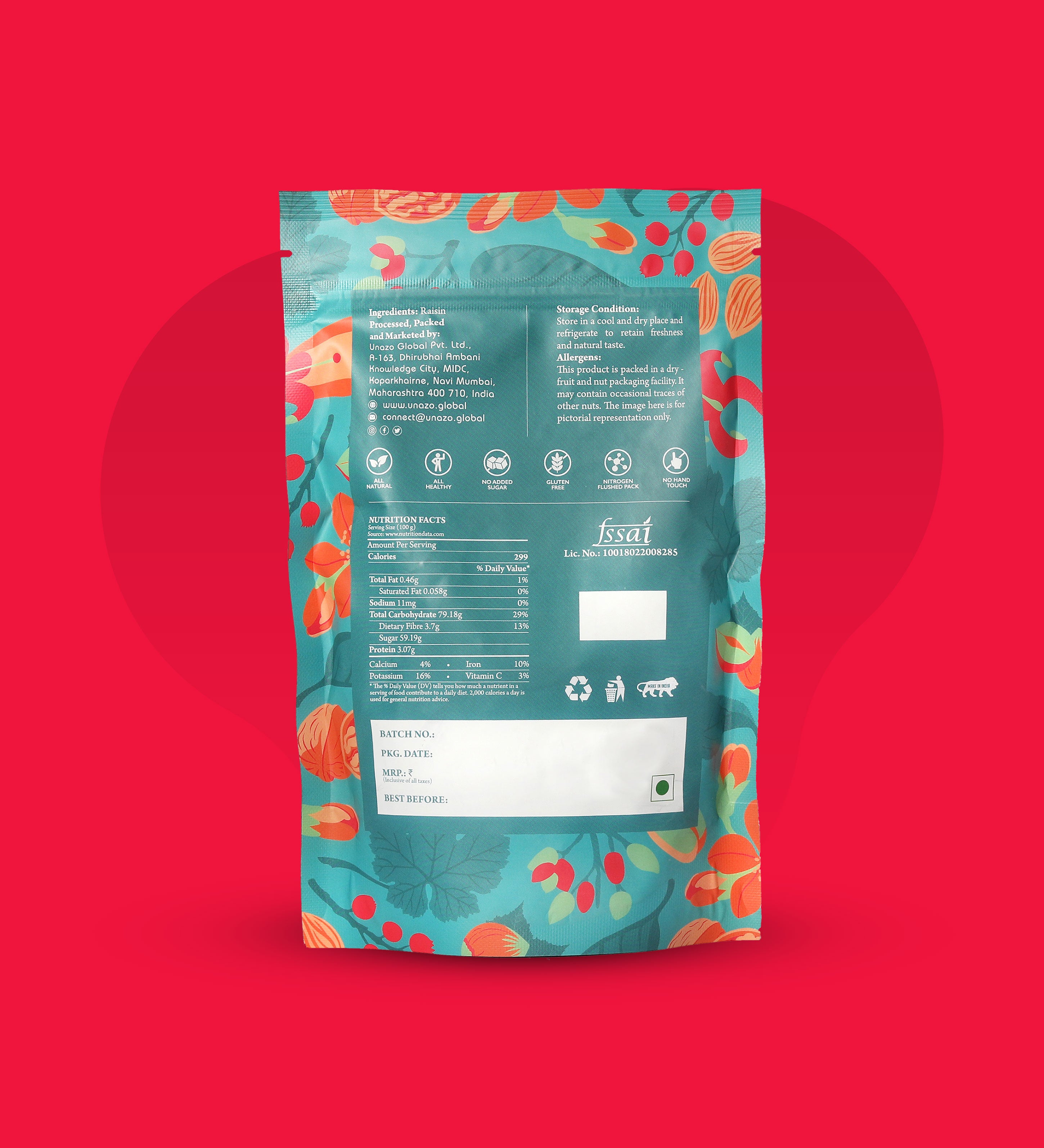 MahaaRajaa Ayush Green Raisins 225gm (Pack Of 2)